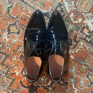 Everlane Women’s Modern Oxford Shoes in Black Patent Leather - Size 8.5